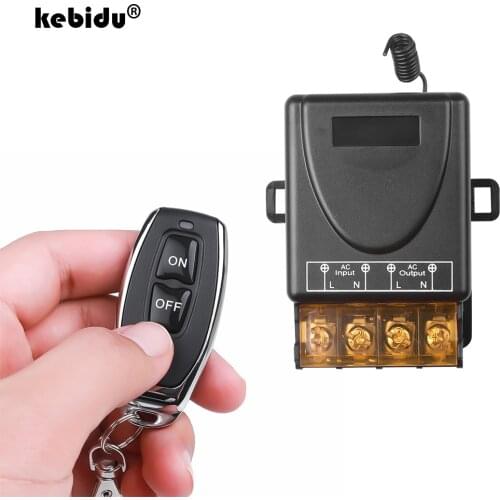 Kebidu 110V 240V 30A Relay Wireless RF Smart Remote Control Switch Transmitter+ Receiver 433MHz Remote controller