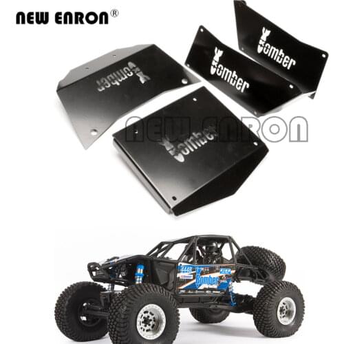 4Pc Stainless Steel Body Armor Roof & Side & Hood & Panel AX31327 For RC CAR 1/10 Axial RR10 Bomber AX90048 AX90053 Electric 4WD