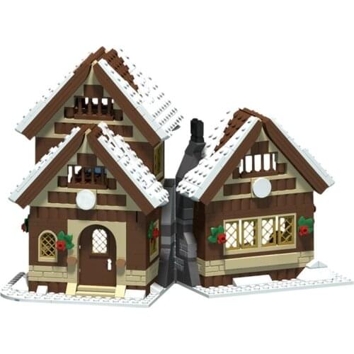 Christmas Winter House The Farm Cottage Building Blocks Winter Street Scen Figures Bricks Sets Toys Kids Brithday Children Gifts