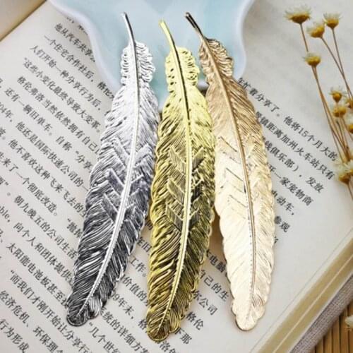 Metal Feather Bookmark 1Pcs Chinese Style Vintage Marker Party Wedding Gifts School Supplies Nice Cool Book Markers
