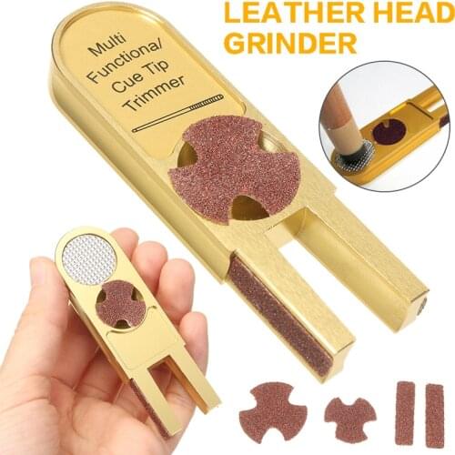 1pc Multifunctional Aluminum Gold U-shaped Grinding Billiards Cue Tip Scuffer Trimmer Billard Pool Cues Tool Snooker Accessory