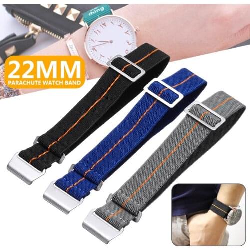 Fashion Replacement Elastic Watchbands Strap Woven Nylon Band Elastic Parachute Style Watch Band Cassual Watches Accessories