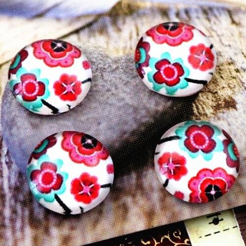 New Fashion 20pcs 12mm Handmade Photo Glass Cabochons (E2-39)
