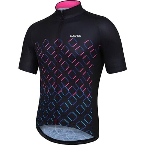 2021 New Diamond Short Sleeve Jersey Short Sleeve Jerseys Black Pink Blue Ropa Ciclismo Cycling Jersey Short-Sleeved Bike Shirt
