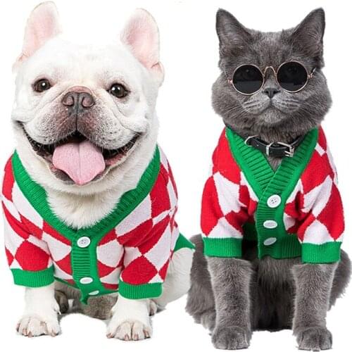 Dog dog clothes pet dog clothes for small dogs dog costume french bulldog Christmas dog jacket christmas clothes puppy clothes