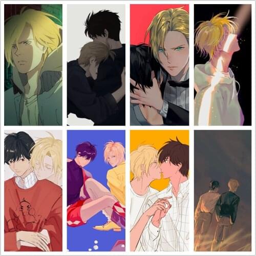 8 pcs/set Anime BANANA FISH Posters Ash Lynx Okumura Eiji Wall Pictures for Colletion A3 42x29 CM Stickers
