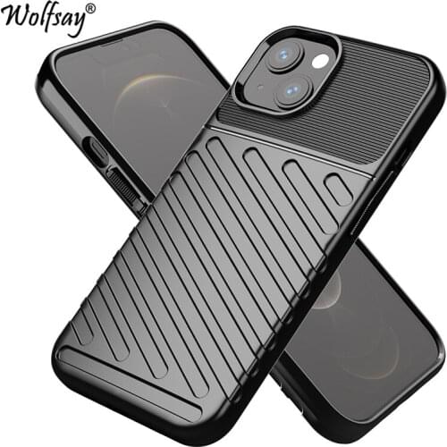 Rugged Fiber Shield Cover For iPhone 13 Case Bumper Anti-knock Full Cover Back Case For iPhone 13 Case For iPhone 13 13Pro Max