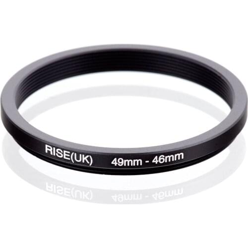 RISE(UK) 49mm-46mm 49-46mm 49 to 46 Step down Ring Filter Adapter black