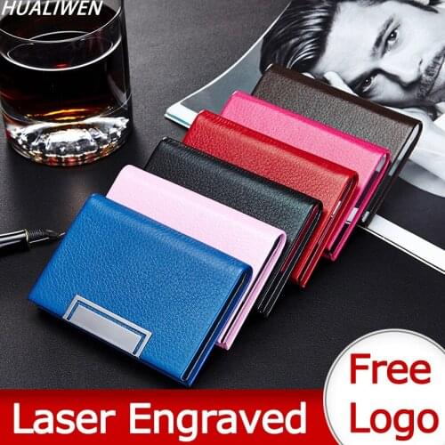 Laser Engraved LOGO Luxury Business Card Case Mens Credit Card Holder Fashion Card Holder Aluminum Bank Card Wallet