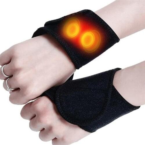 1 Pair Wrist Belts Self-heating Magnetic Warm Wristband Wrist Support Brace Guard Protector Sports Wrist Safety