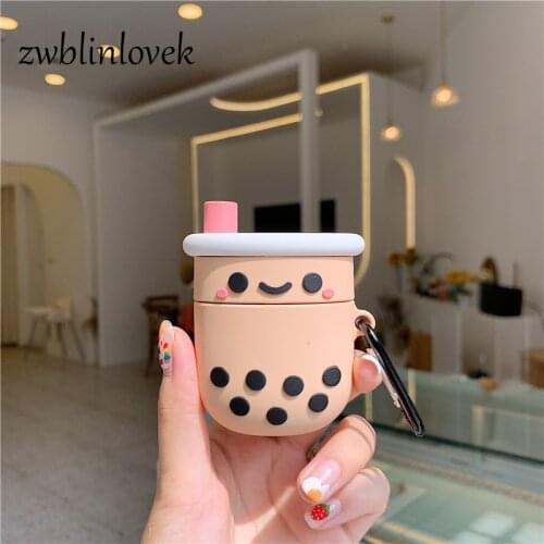 Cute new 3d silly tea silicone case for apple airpods 4 bluetooth headset protective cover case soft cover