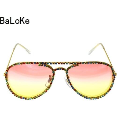 Baroque Vintage Women Girls Crystals Decoration Sunglasses Retro Rhinestone Sunglasses Summer Beach Party Glasses Gifts