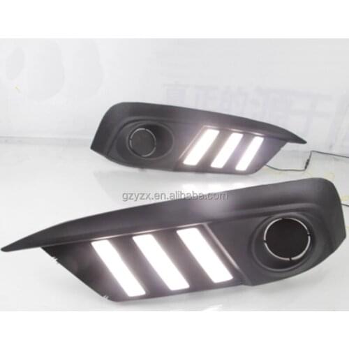 LED Daytime Running Light For Honda Civic Sedan 2016 2017 2018 Yellow Turn Signal 12V Car Headlight DRL Fog Lamp Daylights