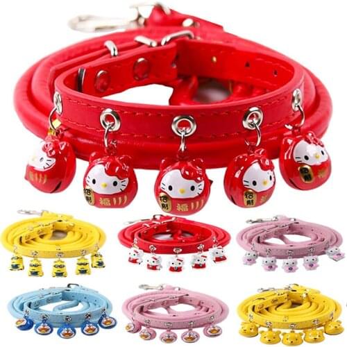 Pet Supplies Cats Dogs Bells Cat Collars Leash Teddy Kitten Puppy Small Medium Dogs Collars With Big Animal Bells Pet Neck Strap