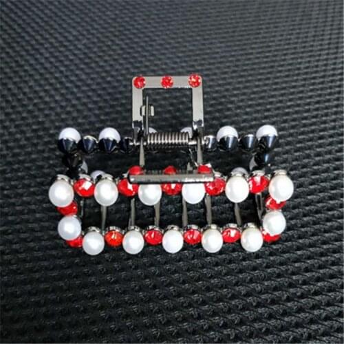 WWLB Trendy Geometric Crab Clip Ornaments Hair Clip Wedding Hair Jewelry New Rhinestone Crystal Heart Hair Claws Women Hairwear