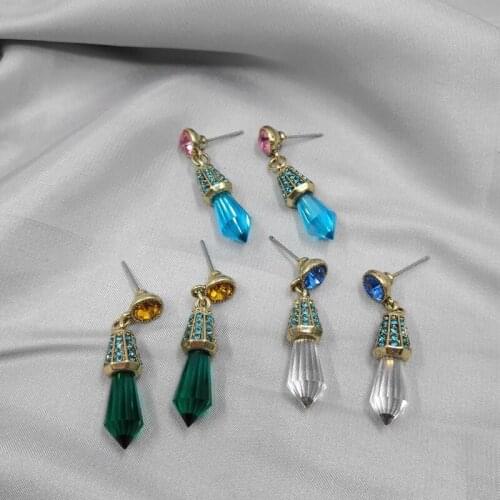 United States with Qingdao jewelry earring personality fashion upscale fashionable glass earrings earrings female D99