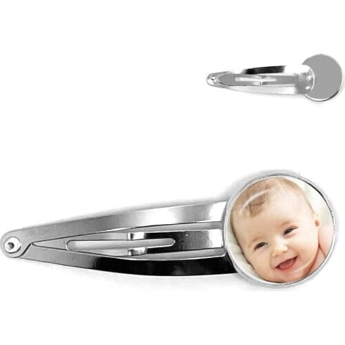 Personalized Custom Hairpins Photo Mum Dad Baby Children Grandpa Parents Designed LOGO Hair Clip Jewelry For Family Anniversary