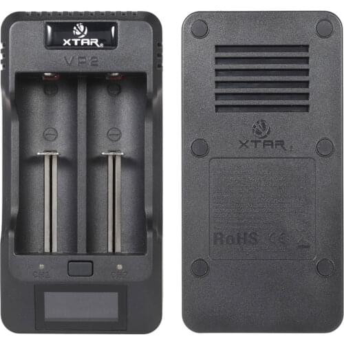 XTAR VP2 LCD Intelligent Digital Multifunctional 2 Slots Channels Current Voltage Selectable Lithium Li-ion Battery Charger