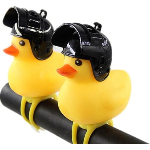 Bicycle Bells Bike Handlebar Duck Head Light утка в авто Cartoon Silica Gel Little Duck Shape Shining Bicycle Bell Bike Light
