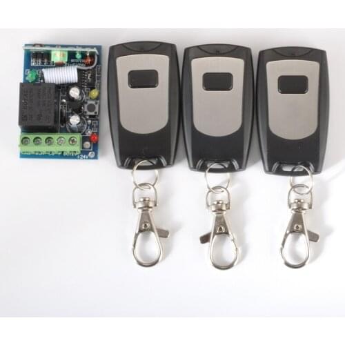 12V 1ch wireless remote control light/door switch system 1 Receiver &3 Transmitter Learning code 315/433mhz z-wave