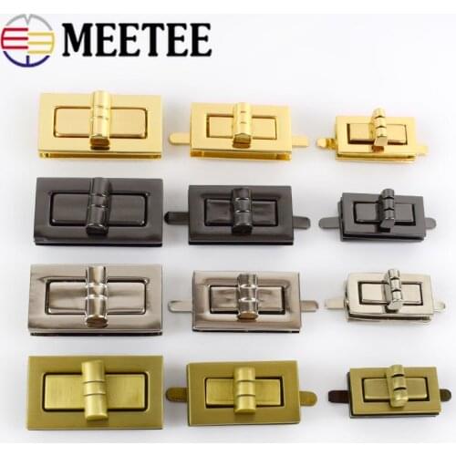 2pcs High Quality Rectangle Turn Twist Lock Closure Clasp Fashion Bag Buckle Locks DIY Leather Crafts