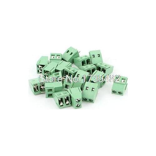 20 Pcs MG129-2P PCB Mount 5.08mm Screw Terminal Barrier Blocks 300V 10A