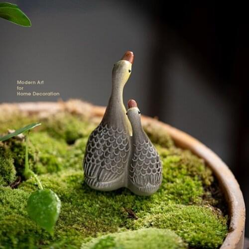 Purple Clay Tea pets can raise color-changing swans Tea set Tea play Ceramic Personalized Duck Tea Ceremony Decoration