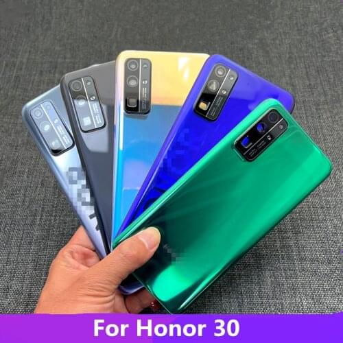 Honor30 Housing For Huawei Honor 30 Battery Cover Repair Back Door Phone Rear Case + Logo Camera Glass Sticker Glue