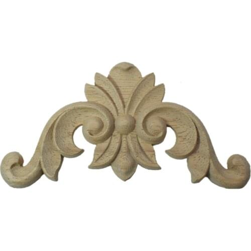 Wood Applique Decoration Carved Furniture Applique Decorative Background Patch Vintage Home Decor Ornaments