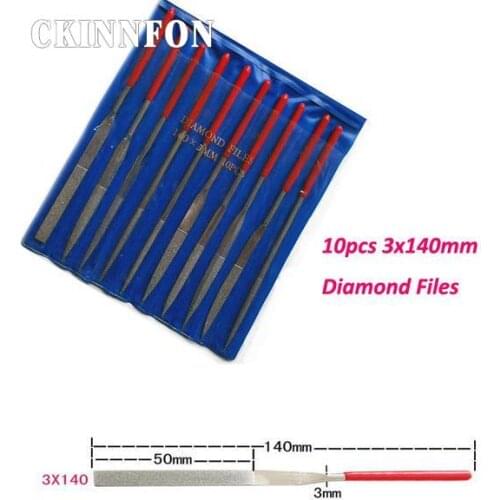 DHL 50sets 10pcs/set 3*140mm Metal Glass Stone Needle Files Jewelers Diamond Carving Craft Tool