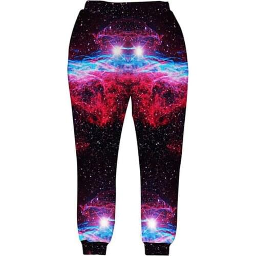 Fashion Design Long Trousers For Men 3D Sweatpants Funny Print Eating Pizza Cat Galaxy Jogger Pants Loose Full Length Pantalones