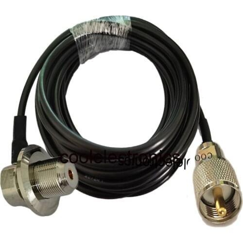 Long UHF PL259 Male to UHF SO239 Female RA Connector for LMR195 Car Mobile Radio Antenna Coax Cable 50cm 1/2/3m 5/10/15/20/30m