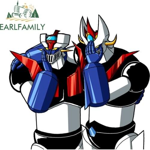 EARLFAMILY 13cm for Mazinger Z Car Stickers Waterproof Decals Surfboard Windows RV Sunscreen Funny Custom Printing