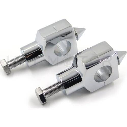 Chrome Spike Universal 1" 25mm For Motorcycle Bike Handlebar Riser Clamp Taper aftermarket free shipping motorcycle parts