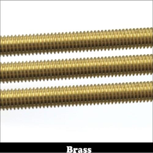 M5 M6 M10 M5*500 M5x500 M6*500 M6x500 M10*500 M10x500 500mm Long Brass Metric Bolt Full Thread Shaft Rod Bar Stud