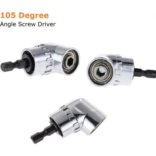 105 Degree Angle Screwdriver Set Socket Holder Adapter Adjustable Bits Drill Bit Angle Screw Driver Tool 1/4inch Hex Bit Socket