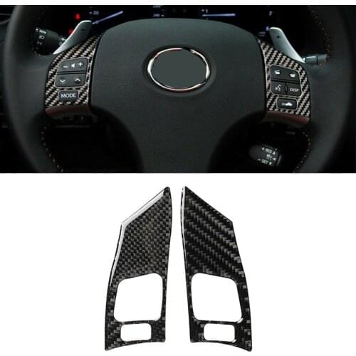 Car Steering Wheel Sticker Trim Emblem Refitting Badge For Lexus IS250 300 350 2006-2012 Carbon Fiber Decor