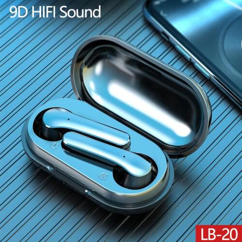 350mAh LB-20 Bluetooth 5.0 Headset TWS Sports Earphone Sports In-ear Bluetooth Earbuds Mini Touch HIFI Sounds Stereo Earphones