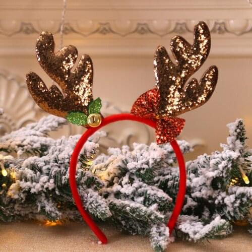 Hot Christmas Headbands Fancy Reindeer Antlers Hairband Xmas Kids Baby Hairhoop Party Decor Headwear Hot Hair Accessories Gift
