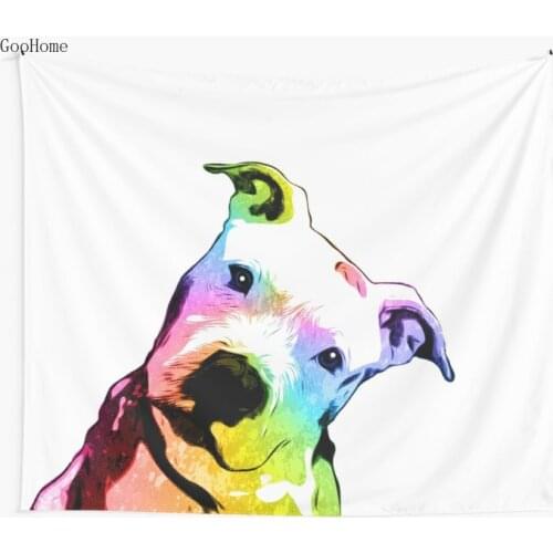 Pit bull Rainbow Series Pop Art Wall Tapestry Cover Beach Towel Throw Blanket Picnic Yoga Mat Home Decoration