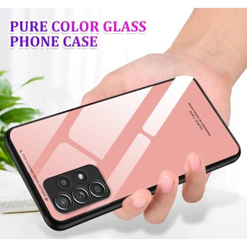 Solid Protective Case For Samsung Galaxy AA72 A52 A42 32 A12 5g 4G Cover Tempered Glass Cover For Samsung Galaxy F62 M62 12 Case