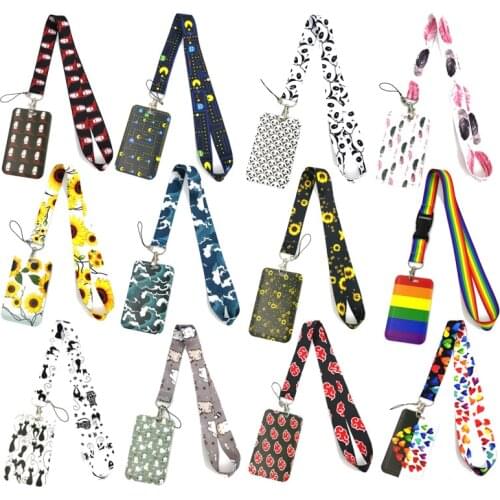 Creative Lanyard Card Holder Student Hanging Neck Phone Lanyard Badge Subway Access Card Holder Accessories