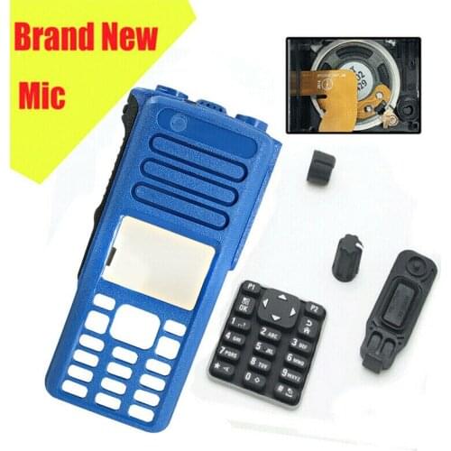VBLL Replacement Repair Case Housing Cover Kit With Speaker+Mic for Motorola Radio XPR7550e XIR P8668i DGP8550e XPR7580e Blue