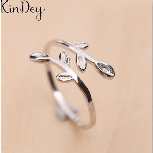 New Hot Gothic Leaf Rings For Women Wedding Rings Ladies Accessories Fashion Charm Jewelry Wholesale 2021