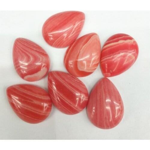 10pcs synthetic red rhdonite stone cabochons beads cabs teardrop shape 10x14mm 13x18mm 18x25mm hot selling beads accessories fin