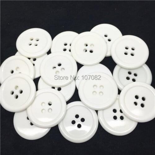 100pcs/lot 4 Hole White Resin Buttons Round Sewing Button Embellishments For Scrapbooking 20mm