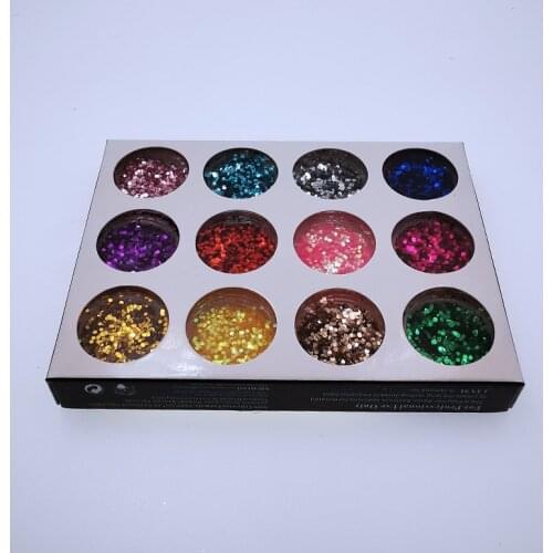 12jars/box Chameleon Aurora Nail Glitter Powders Shiny Irregular Nail Art Sequins Holographic Flakes DIY Manicure Decorations