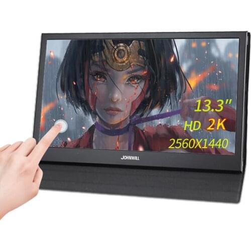 13.3 inch Portable monitor 2K touch Screen lcd monitor hdmi IPS 1080P gaming monitor for Raspberry Pi PS4 Xbox360 switch