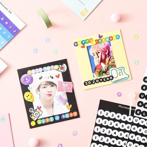 2Pcs Creative Numbers Letter Alphabet Sticker Love Heart Stickers DIY Planner Notebook Journal Decorations Stationery Supplies