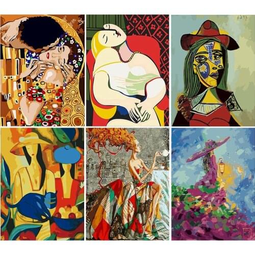 40x50cm DIY Framed Abstract picture Oil Painting By Numbers Adults Colorful Paint Wall Art Picture For Living Room Home Decor